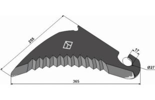 Couteau de Round-Baller type Claas - 8510220 ; 8510220