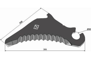 Couteau de Round-Baller type Claas - 866.124.0