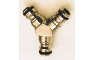 Raccord à jonction rapide Y cannelé Ø15mm - laiton