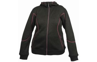Veste de travail femme molleton Noir/Fuchsia